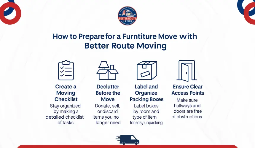 Two movers carefully handling furniture during the relocation process.